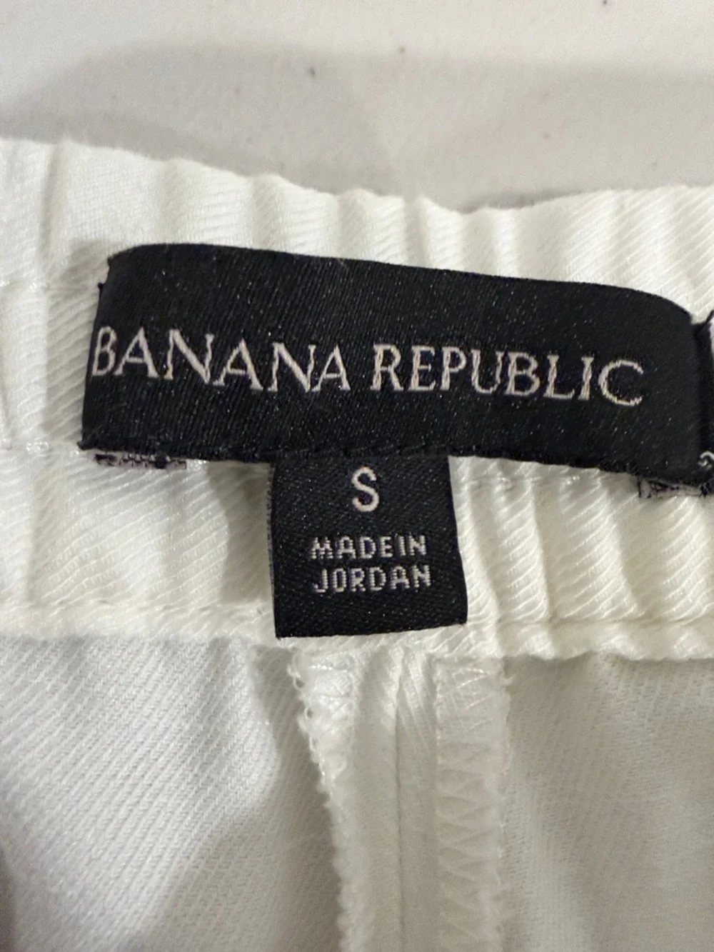 Banana Republic White Linen Blend Pull-On Crop Pants Utility Pocket Clean Minima